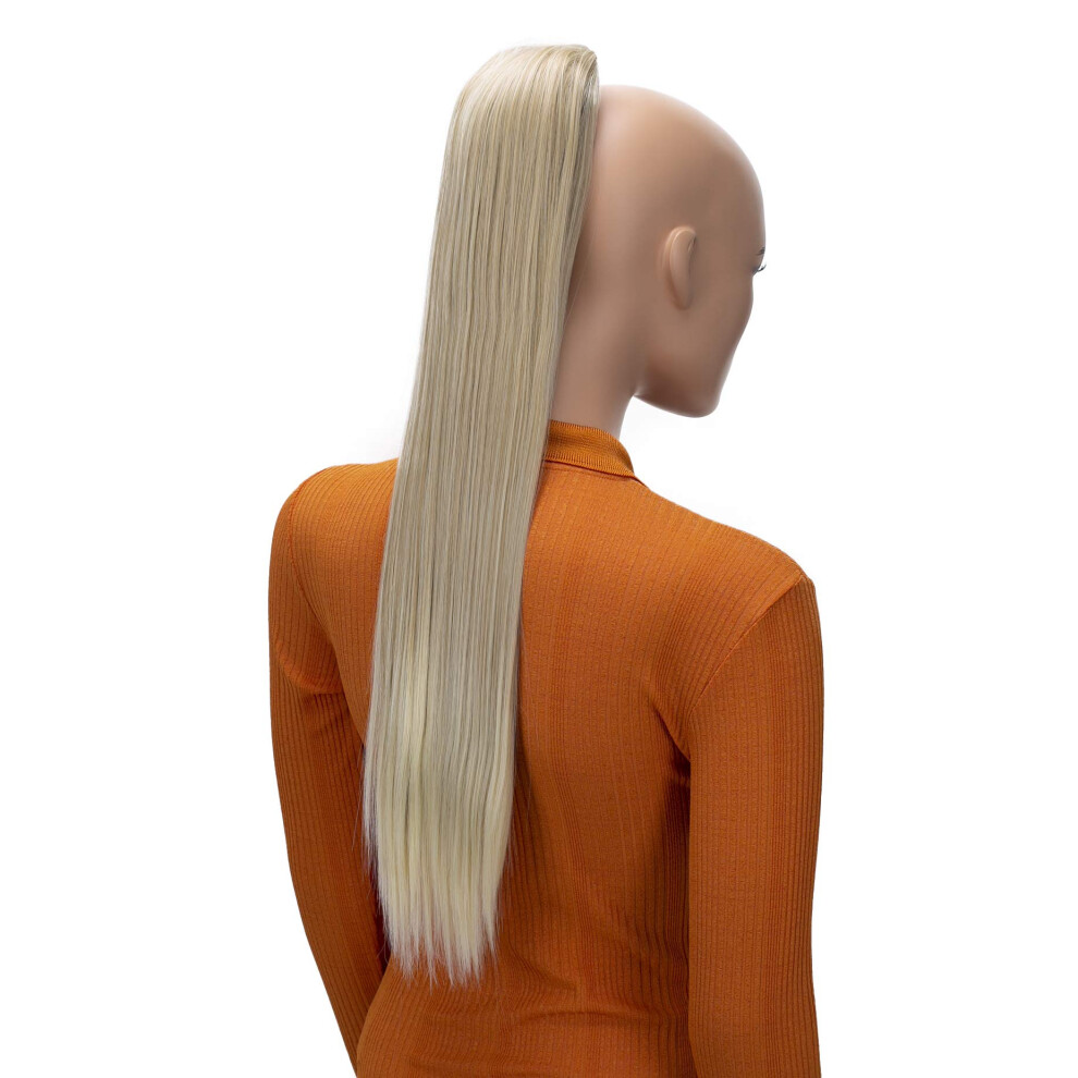 Caisha Unisex Light 26"""" Longhair Hairpiece Ponytail Extension Drawstring Straigth Heat-Resistant Synthetic Fibres Blonde Mix Ph619
