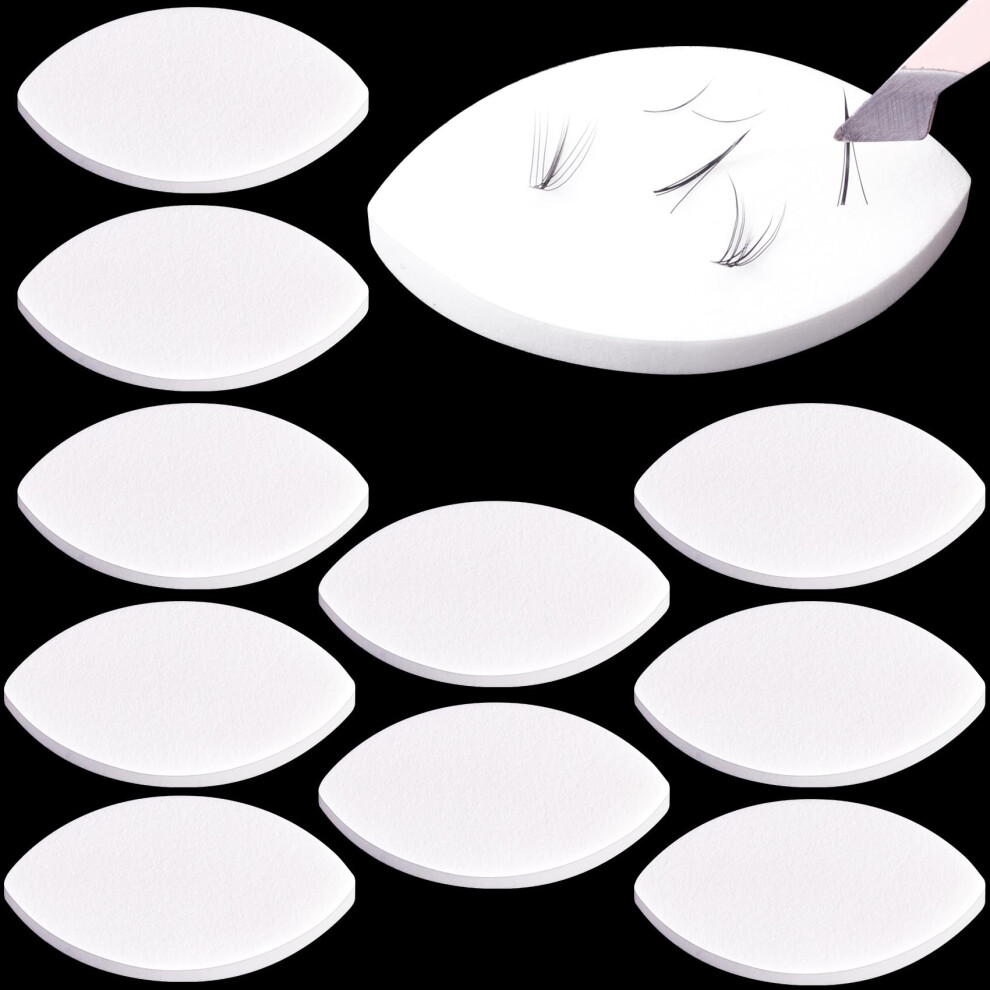 Isslly 10 Pcs Lash Sponge For Practice Eye Shaped Lash Extension Practice Sponge Eyelash Map Sponges Face Makeup Supplies For Eyelash Beginners W