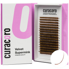 Curacoro Cílios Super Mink Castanho - Seleções de 0.03 a 0.07, C CC D Curl, 7-15mm