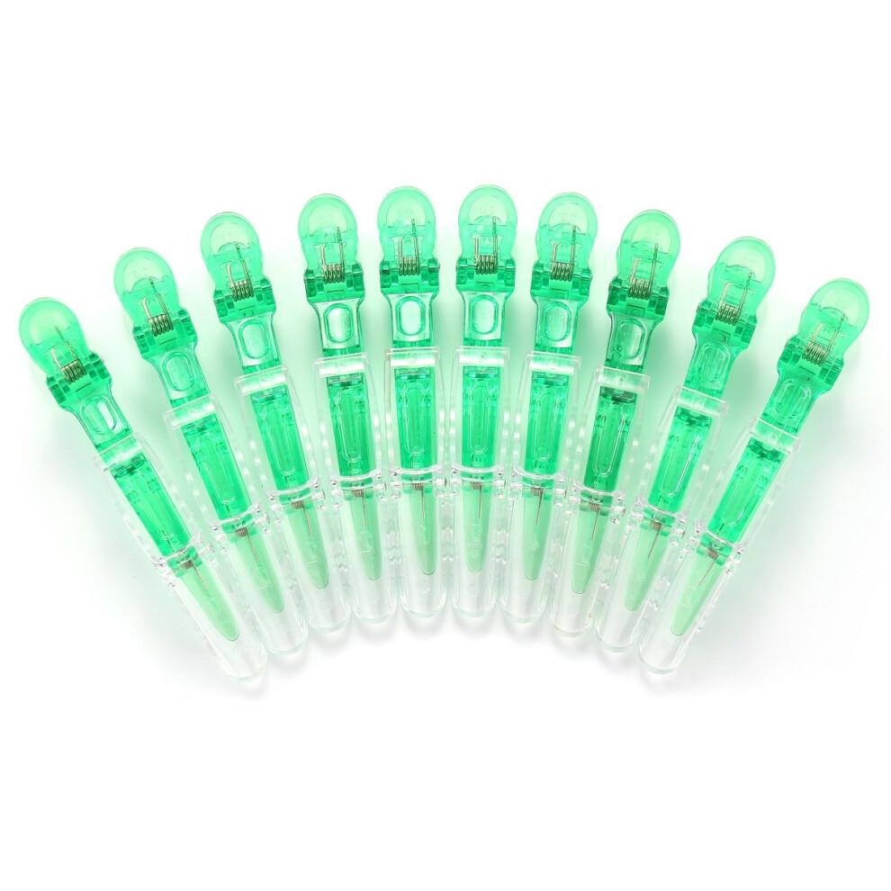 Liasun Unisex 10Pcs/Set Multicolor Croc Clips Transparent Plastic Hairdresser Clips Hair Styling Sectioning Barrettes Professional Non Slip Alligator Clips Salon D