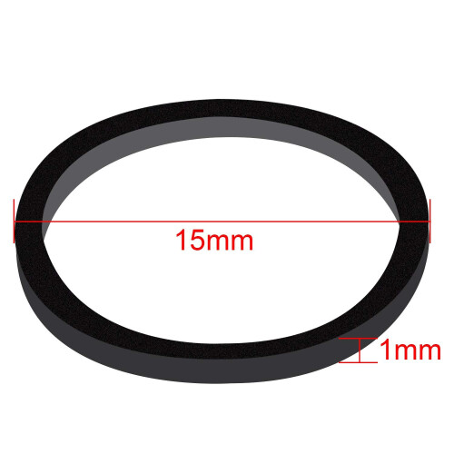 Hicarer 1000 Mini Elastici in Gomma Morbida per Capelli Bambini (Nero, 1,5 cm) 1