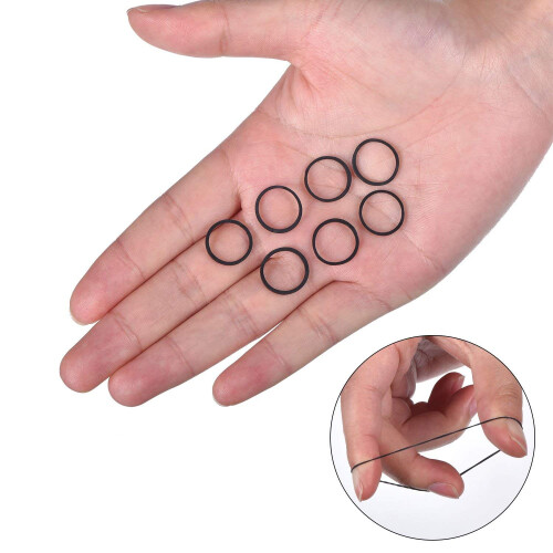 Hicarer 1000 Mini Elastici in Gomma Morbida per Capelli Bambini (Nero, 1,5 cm) 2