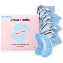 Grace & Stella Bekroond onderoogmasker Verminder donkere kringen Gezwollen ogen Onderoogzakken Rimpels Gel Onderoogpatches Verjaardagscadeaus voor vr