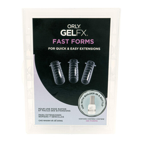 Orly ORLY GelFX Fast Forms (kit de 120 pcs) | Extensões Rápidas e Fáceis com Fast Forms | Combine com ORLY Builder Gel