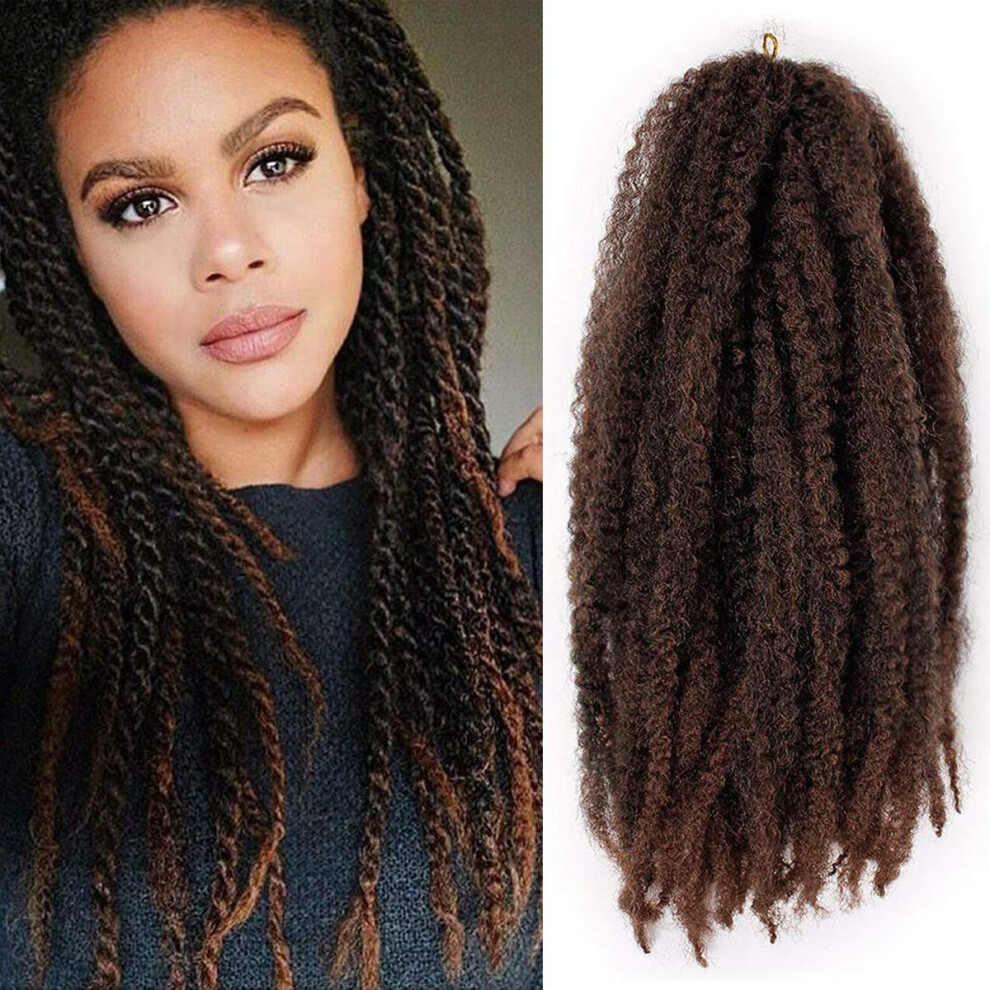 Baisai 18 Inch Marley Twists Hair 3 Packs Braiding Hair Braid Long Afro Kinky Marley Braiding Hair For Twists Crochet Hair Braids 100G/Pack(T30#)