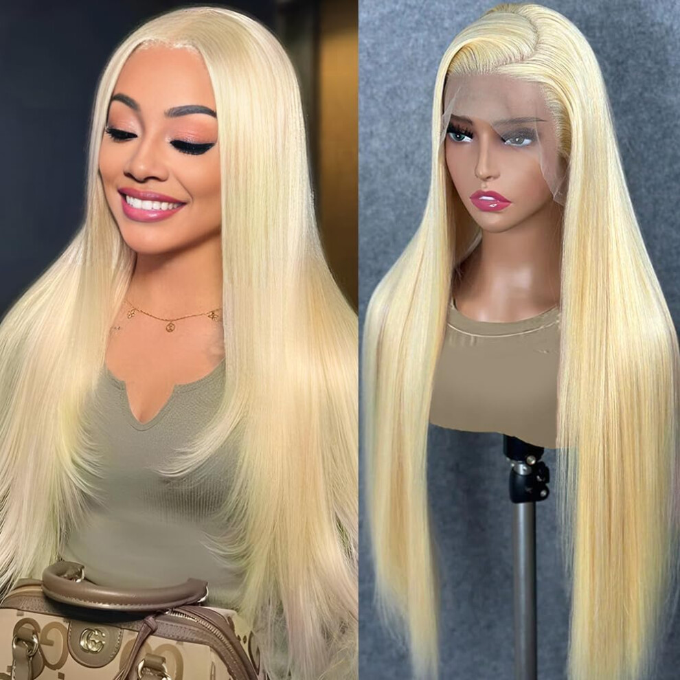 Enflokt 613 Lace Front Wig Human Hair 22 Inch 200 Density Blonde Wig Human Hair 613 Straight 13X6 Hd Lace Frontal Wig Blonde 13X6 Lace Front Wigs Hum