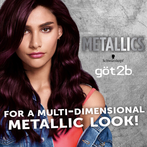 Schwarzkopf Got2b Metallics Μόνιμο Χρώμα Μαλλιών, M49 Σομόν Βιολετί 1