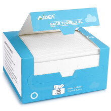 AIDEA XL Ansigtsh?ndkl?der Engangsh?ndkl?der 50Ct rene ansigtsklude Ansigtsrenseservietter til f?lsom hud Ansigtsh?ndkl?der til makeup Fjernelse