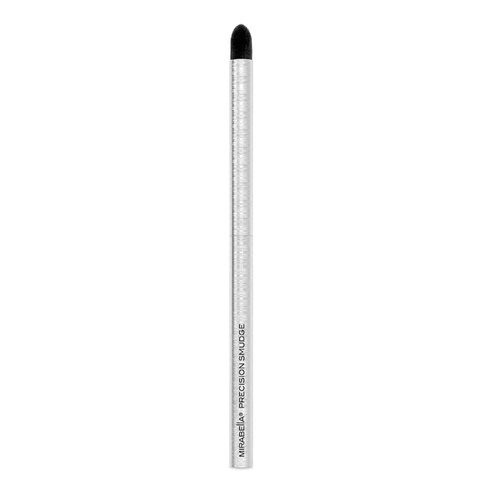 Mirabella Precision Smudge Brush Premium Professional Makeup Brush Collection Cruelty-Free Synthetic Bristle Brush Hand-Sculpted Brushed Aluminum