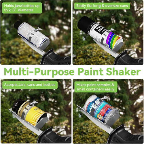 Efficient Electric Paint Stirrer Mixer Attachment-Silver 1