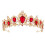 Coroa Rainha de Copas, Tiara Vofler Evil Queen com Cristal Ruby Acessórios para Mulheres 1