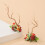TOECWEGR Cerchietti con Corna di Cervo per Natale con Fiori e Rami 5