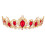 Coroa Rainha de Copas, Tiara Vofler Evil Queen com Cristal Ruby Acessórios para Mulheres 5