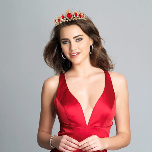 Coroa Rainha de Copas, Tiara Vofler Evil Queen com Cristal Ruby Acessórios para Mulheres 1