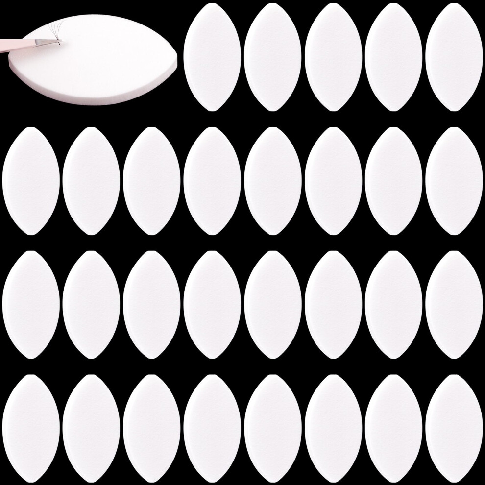 Oiiki 30Pcs Eye Shaped Practice Sponge 7Mm Lash Exercise Sponge For Beginners Makeup Eyelash Lash Extensions Supplies