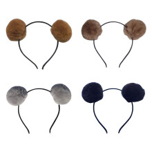 Elaine Room Pandeb?nd Bj?rne?rer Fluffy Furry Bl?d Bold S?d modeh?rb?nd Halloween Julekostume til piger Drenge Kvinder M?nd(M s?t)