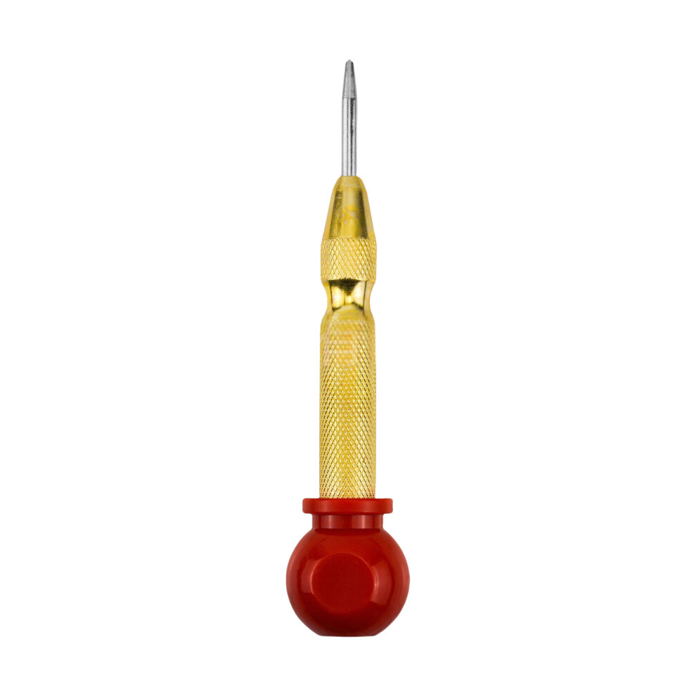 Hss Center Punch Tool Spring Loaded Marking Device-Gold B 7696000234045