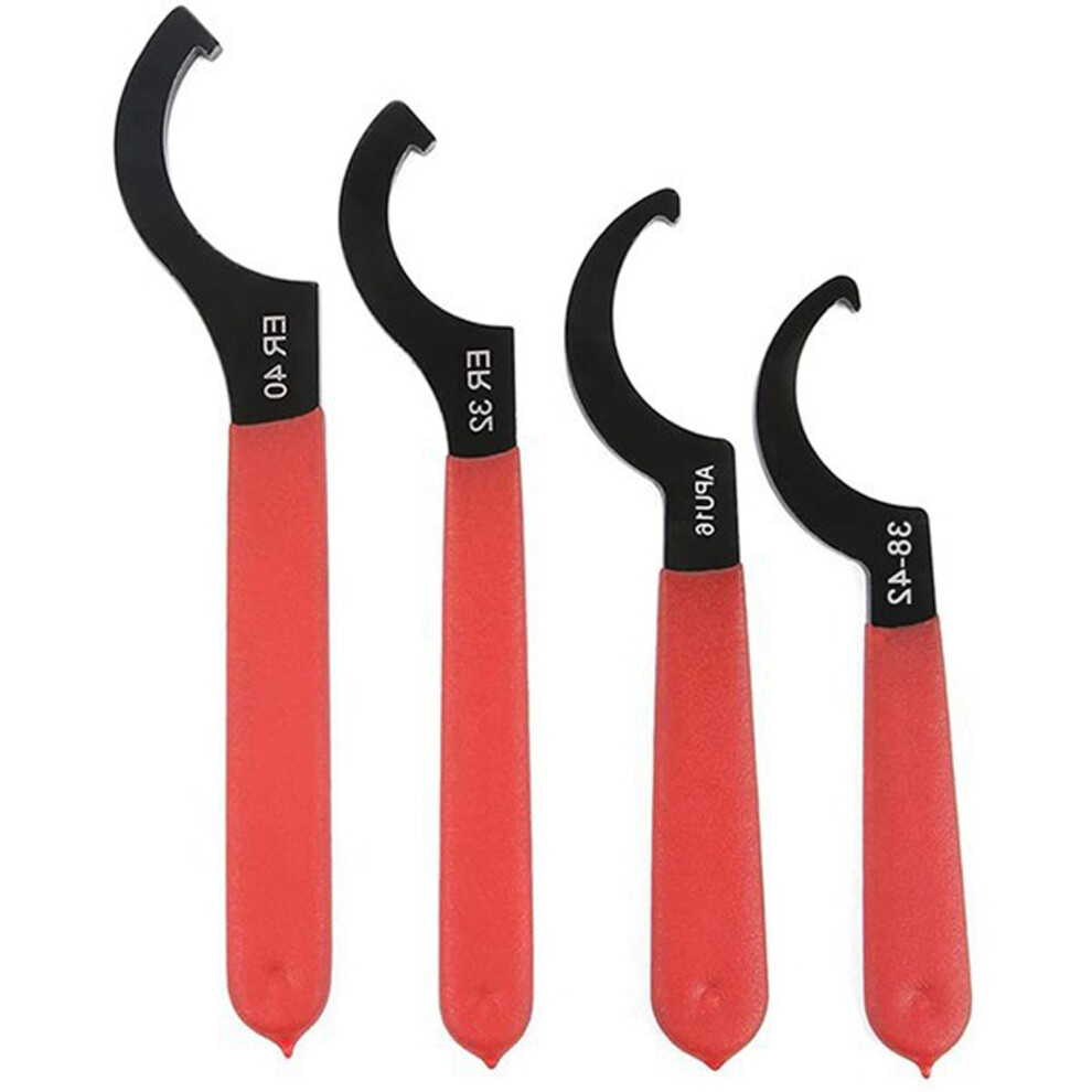 4Pcs Compact Angled Hook Wrench Set For Automotive Maintenance 7696000234090