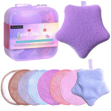 BS-MALL Gentle Facial Svamp -10 stk S?t Face Clean Svampe Genanvendelige Makeup Fjernelse Pads Rens dybt nede Snavs & Makeup Brug kun vand Blid E