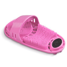 meidong Silicone Shower Foot Scrubber Personal Foot Massage and Cleaning Non-Slip Foot Scrubber for Men and Women (1PCS Pink)
