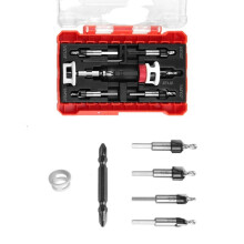 Precisions Wood Drill Kit 5Pcs Aluminum-Red Upgraded version