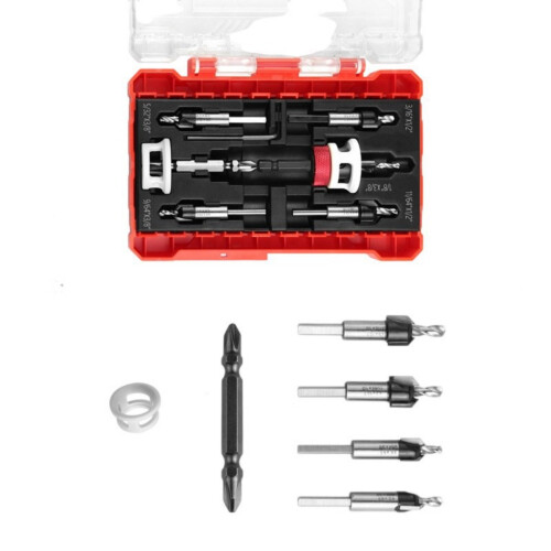 Precisions Wood Drill Kit 5Pcs Aluminum-Red Upgraded version
