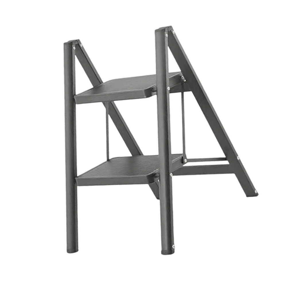 Strong Pliable Step Stool Space Efficient Plan Mild Steel-Black 7696000234779