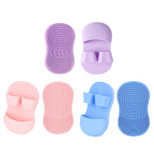 NentMent 6-pack gezichtsscrubber Mini-gezichtsborstel Silicone Wash Exfoliator Vingerhandschoenpads Handheld reinigingsborstels Hulpmiddel voor huidv