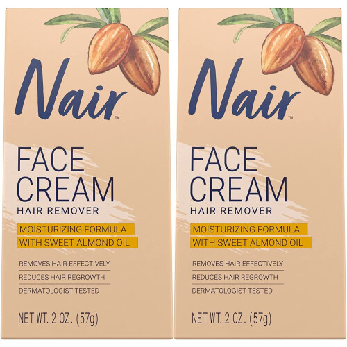 Nair Haarentferner Gesichtscreme, 2 Oz, 2er-Pack
