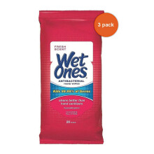 Wet Ones Antibacterial Hand Wipes Travel Pack - Fresh Scent - 20ct