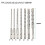 Serrated Tile Drill Bit Four-Edged Hexagonal-7PC 5 to 12mm 7