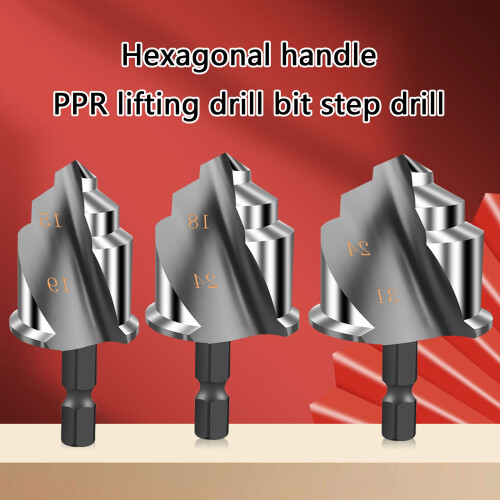 Hex Shank Step Drill Bit For Pipe Reaming And Multi-6 points 2