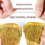 CelineBella Tinsel de Cabelo Dourado, 5 PCs/Pacote, 48 Polegadas, Resistente ao Calor, Extensões de Cabelo Para Crianças 3