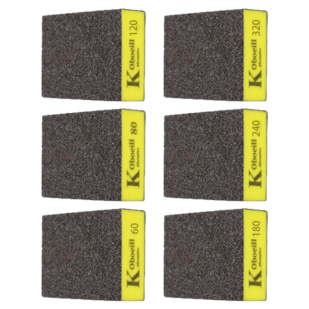 6Pcs Sanding Sponge 60, 80, 120, 180, 240, 320 Grit Sanding 7696000234274