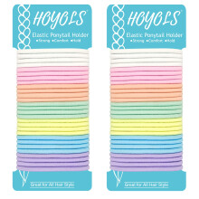 HOYOLS Geen Metalen Haar Elastiekjes, Assorted Baby Kleur Ponytail Houder, Geen Snag Haar Ties