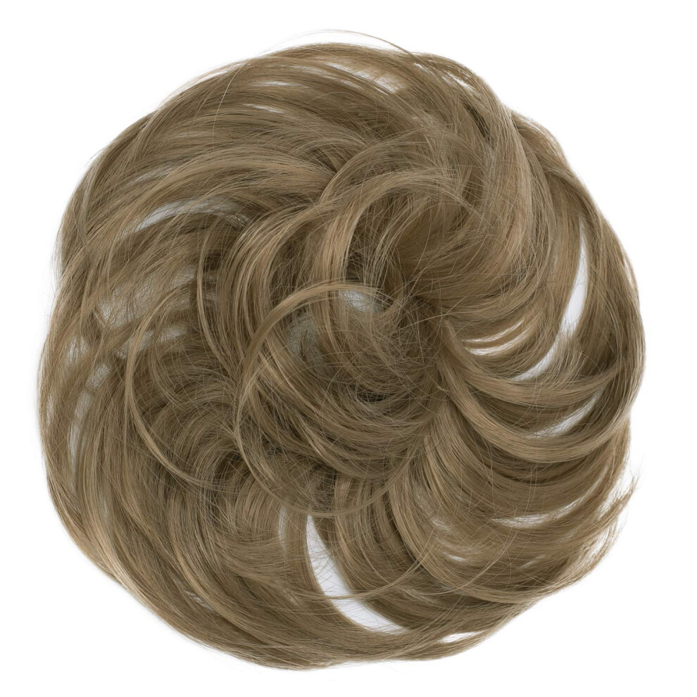 Caisha Unisex Synthetic Fiber Hairpiece Scrunchie Scrunchy Updo Slightly Wavy Brunette G12b