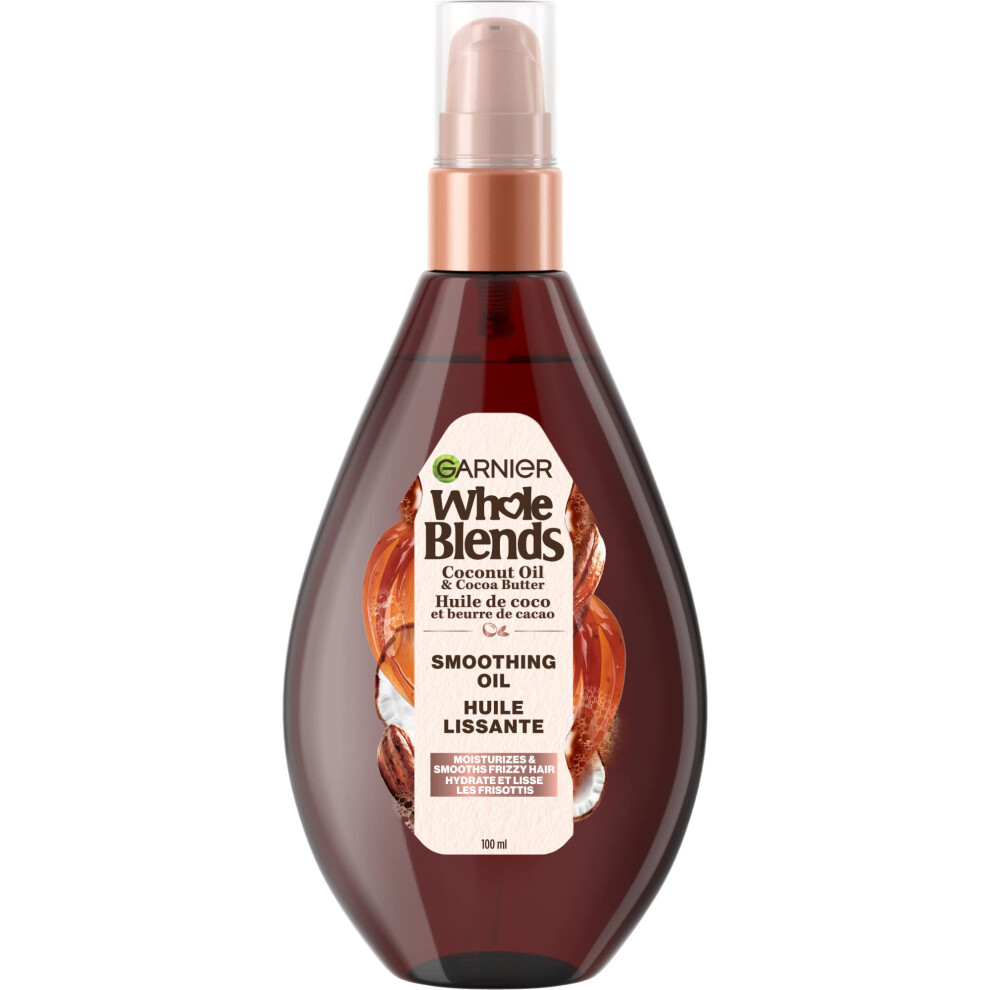 Garnier , Whole Blends, Coconut Oil & Cocoa Butter Smoothing Oil, 100Ml