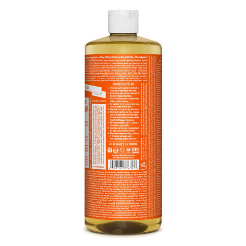 Dr. Bronner's - Sapone Liquido Pure-Castile (Tea Tree, 32 once, 2-Pack) - Con Oli Biologici, 18 usi 1