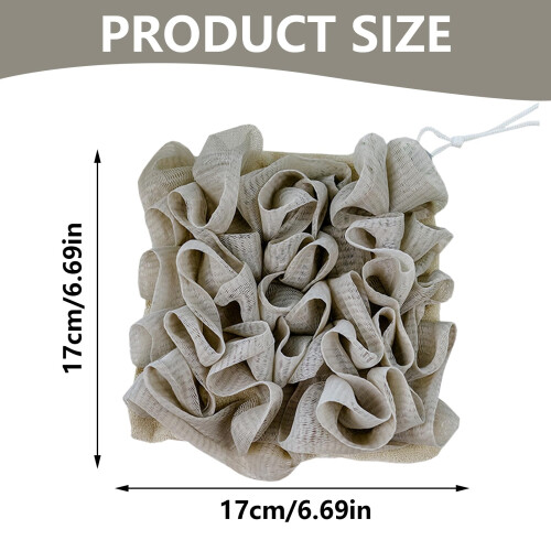 QIYUDA 2pcs Esponja de Lufa para Sabão, Toalha de Lufa 2 em 1 (Cinza e Marrom) 1