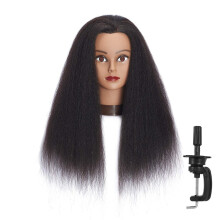 Headfix Testa di manichino per capelli 100% capelli veri Parrucchiere Pratica Styling Testa di formazione Cosmetologia Manichino Testa di bambola
