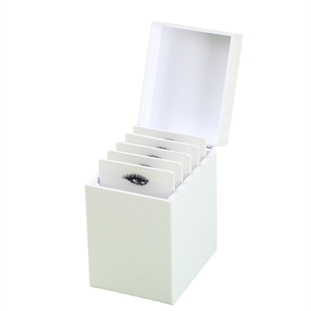 Liximmazn 5 Layers Acrylic Eyelash Storage Box, Makeup Eyelashes Extension Close-Packed Display With 5 Pallets, Grafting False Eyelashes Glue Pallet H
