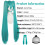 JoneTing Peruca Verde 120CM/47in com 2 Coques para Mulheres, Peruca Sintética Longa e Reta 3