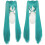 JoneTing Peruca Verde 120CM/47in com 2 Coques para Mulheres, Peruca Sintética Longa e Reta 2