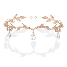 Diadema de Cristal BABEYOND para Boda Tiara de Novia en Oro Rosa