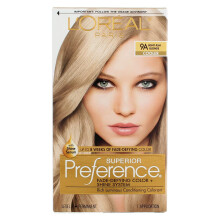 LOr al Paris Superior Preference Permanent Hair Color 9A Light Ash Blonde