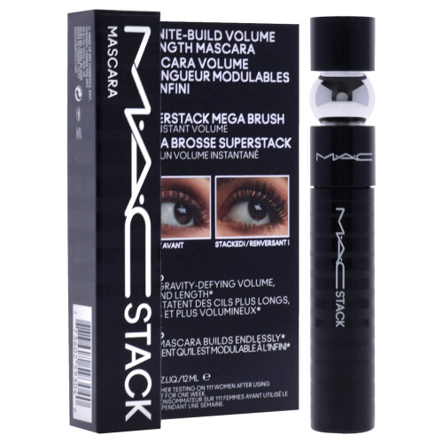 MAC MAC Black Stack Mascara Superstack Mega Brush Volume + Length 12mL 2