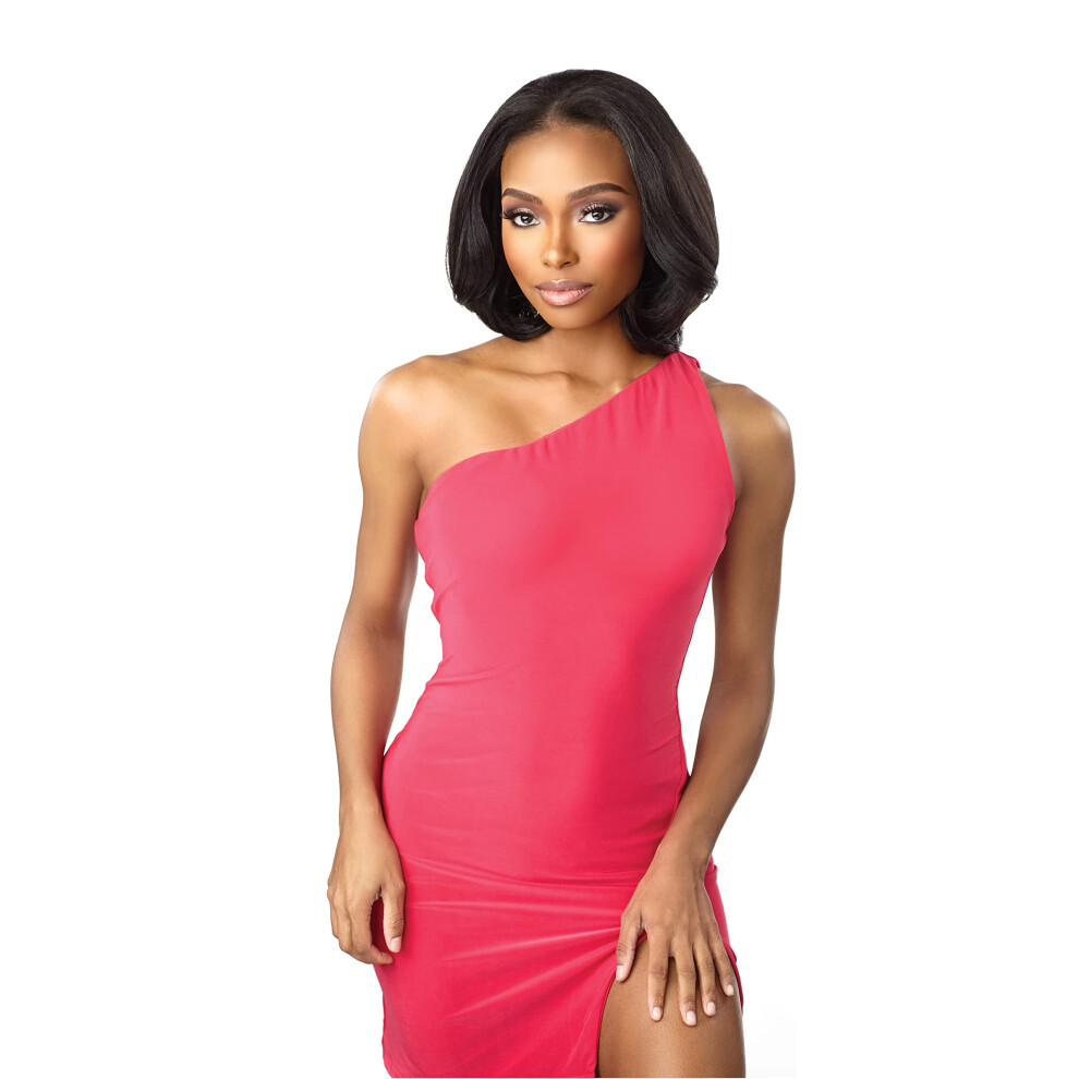 Sensationnel Instant Weave Half Wig - 11 Synthetic Blendwig Adjustable Drawstring For Seamless Hair Blending (2 Darkbrown)