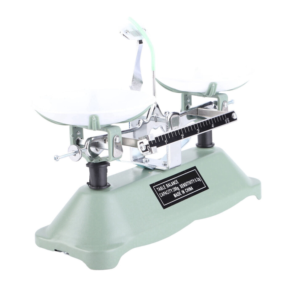 200G/0.2G Mechanical Tray Balance Scale For Chemistry Physics Labs 7891360195344