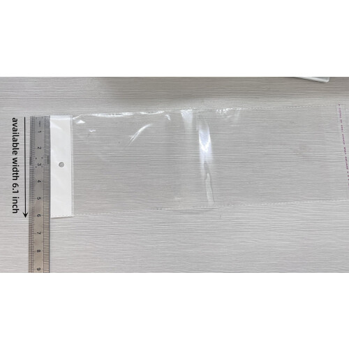 PABCK 100 Pezzi (Dimensioni 6.1x15.7 pollici) Sacchetti Trasparenti Autoadesivi per Capelli 2