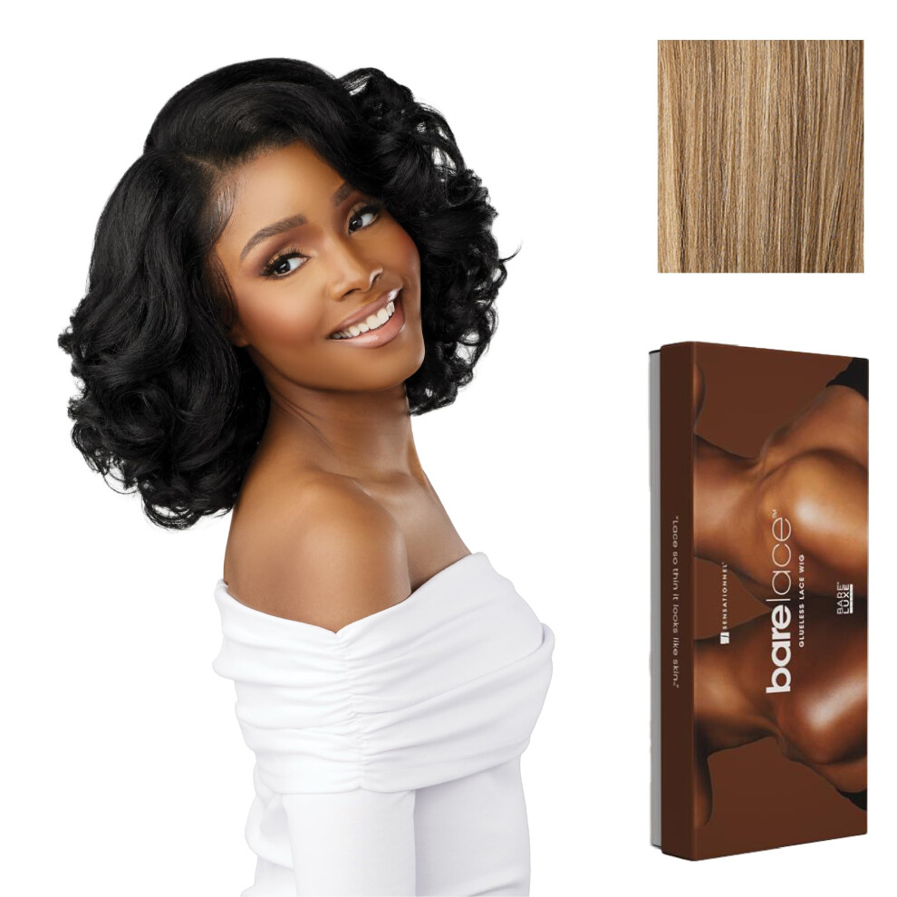 Sensationnel Unisex Bare Lace 13X6 Wigs - Unit 19 Lacefrontal Glueless Synthetic 180 Degree Preplucked Hairline (Flamboyagesand)